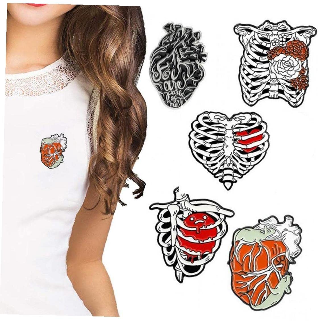 5 Pcs Broche En Émail Épingle Pour Sacs À Décor D'époque