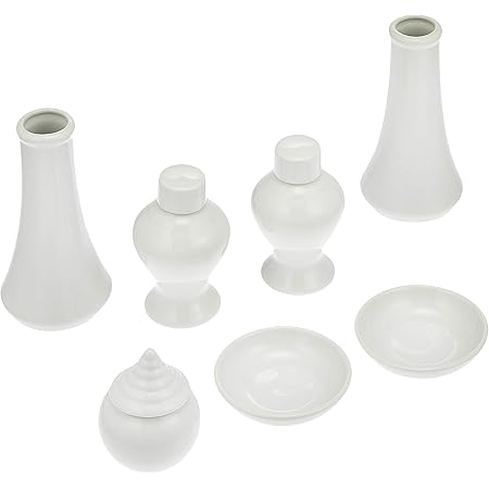 Amazon 神棚の里 神具セット 陶器7点セット 大 白 神具セット オンライン通販