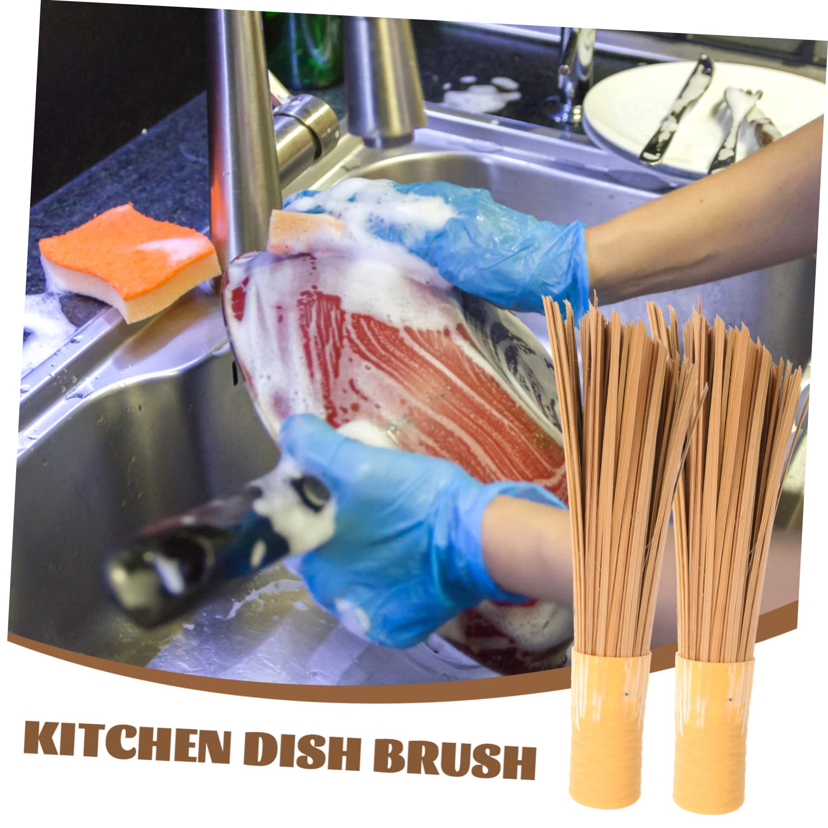 Anneome 3 Piezas Cepillo de Limpieza de Cocina Cepillo Multi Funcional para Olla y Wok para Platos y Sartenes Diseño Duradero y para Manchas Difíciles
