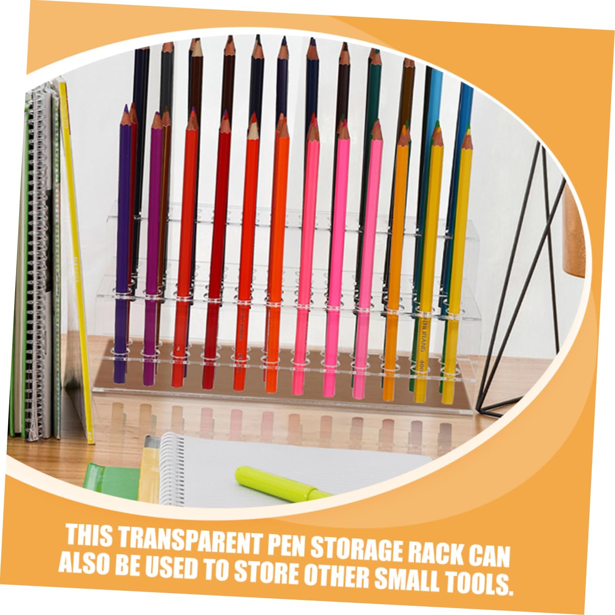 VILLCASE 2pezzi Portapenne in Plastica Trasparente da Organizzatore da Scrivania Espositore per Penne e Matite Contenitore Multiforo per Ufficio e Scuola