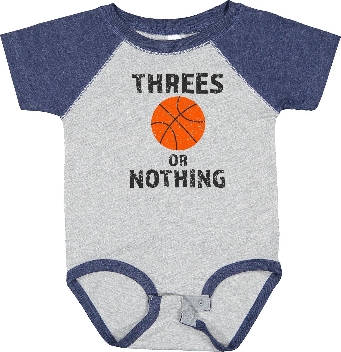 inktastic Basketball Threes or Nothing Baby Bodysuit