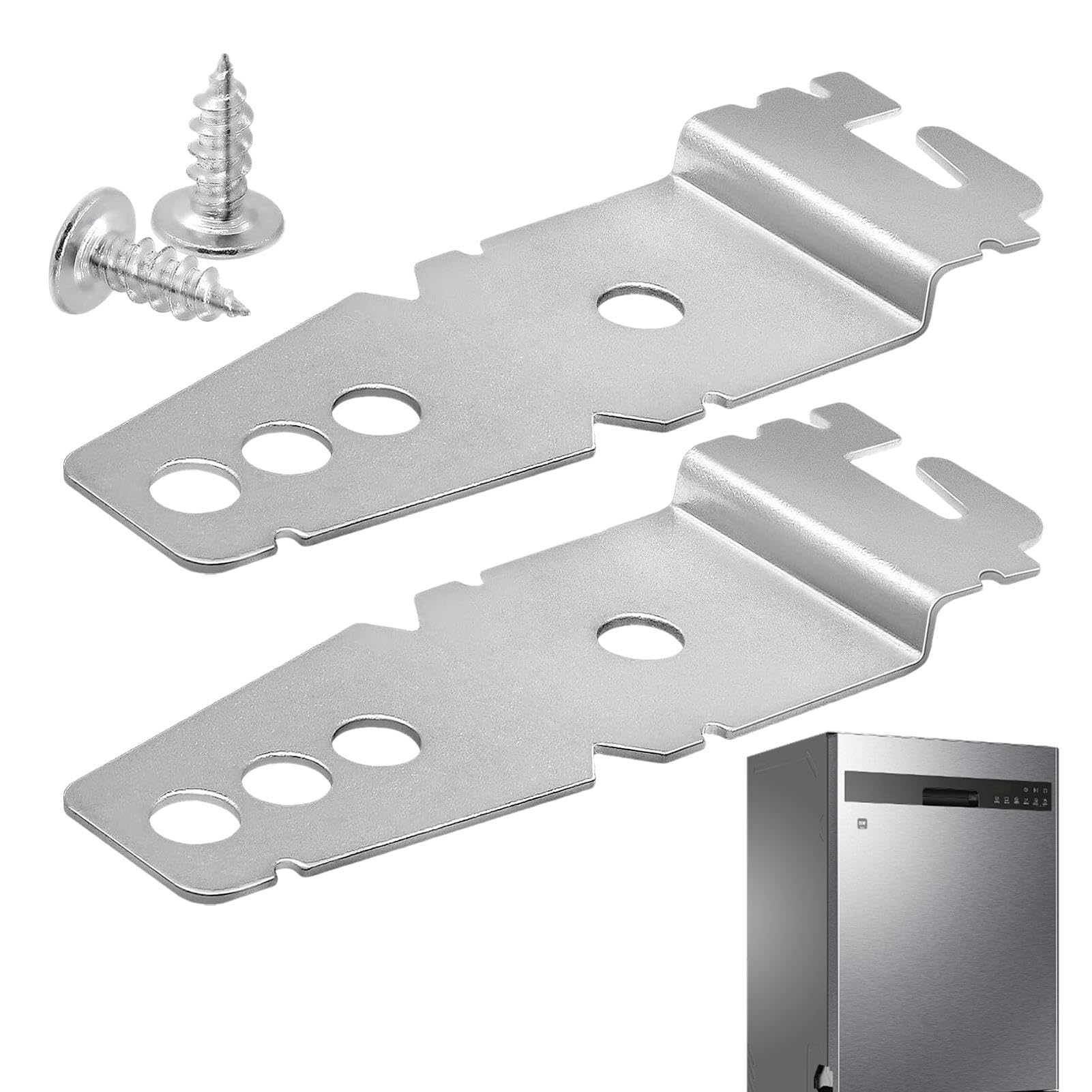 Installationsset für Geschirrspüler, Einbauset für Spülmaschine, Thekenhalterung für Spülmaschine, Metall, Geschirrspülerhalterung, Geschirrspüler-Einbauhalter, Geschirrspüler-Einbauhalterung,