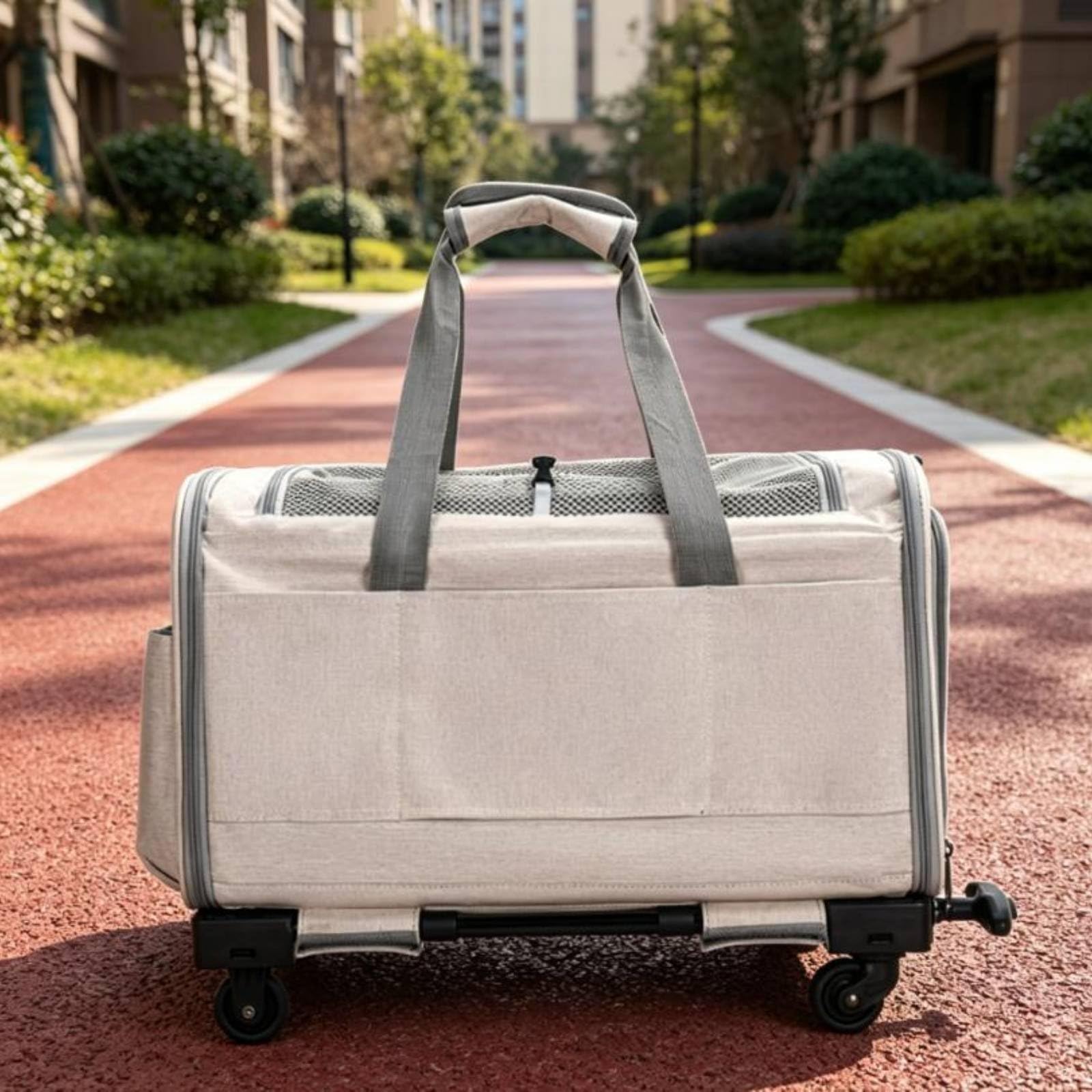 predolo Transportín Plegable con Malla Portátil Transportín Plegable Asa Doble Bolsa Bolsa para Mascotas para Viaje, S