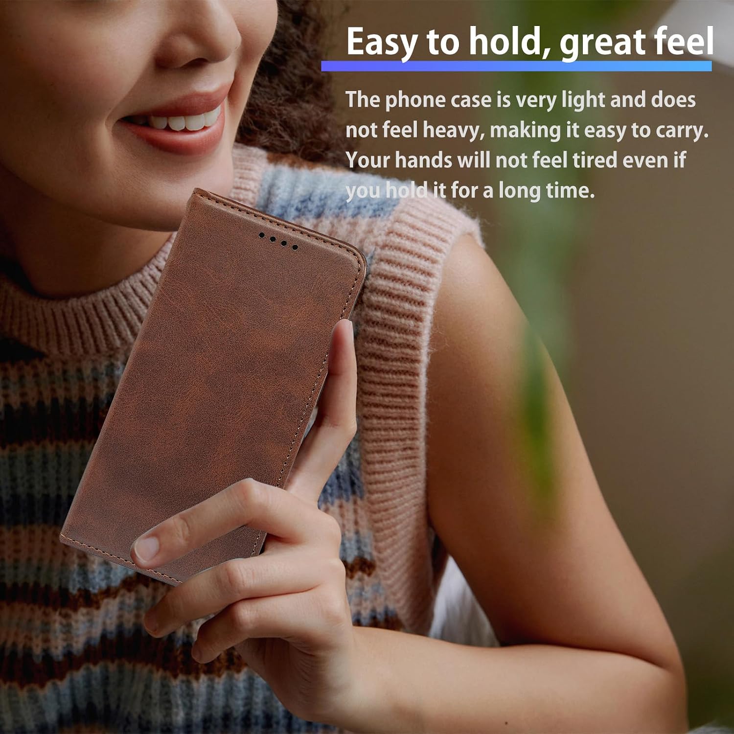 NOUKAJU Case for TCL NxtPaper 70 Pro, Wallet Protective Case with Card Holder,Lanyard,Anti-Drop,Shock-Absorbing,Comprehensive Protection,Protective Cover for TCL NxtPaper 70 Pro(Brown)