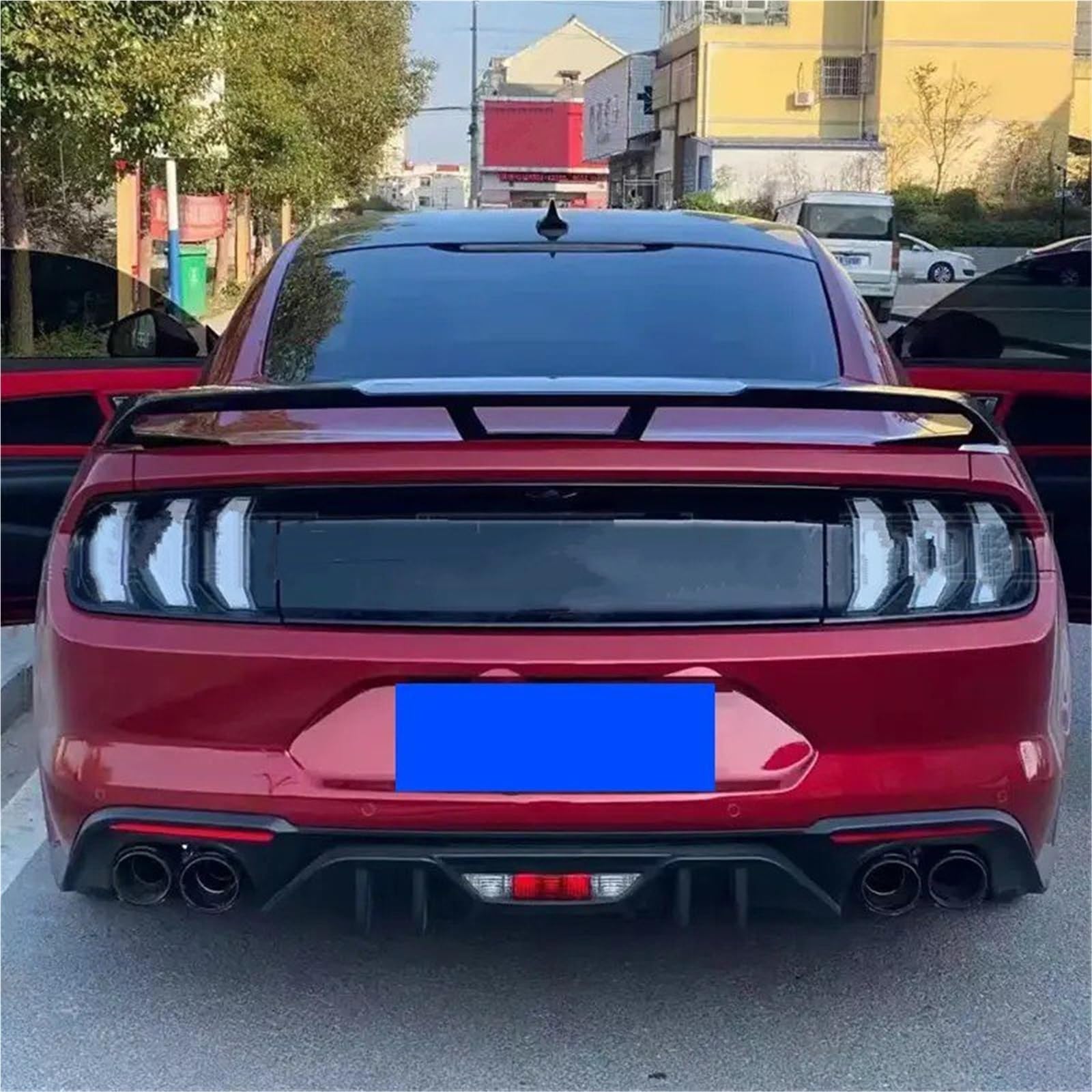 For Mustang Coupe 2015 2016 2017 2018 2019 Rear Spoiler Rear Spoiler Carbon Fibre/ABS Gloss Black Rear Spoiler (UNPAINTED)