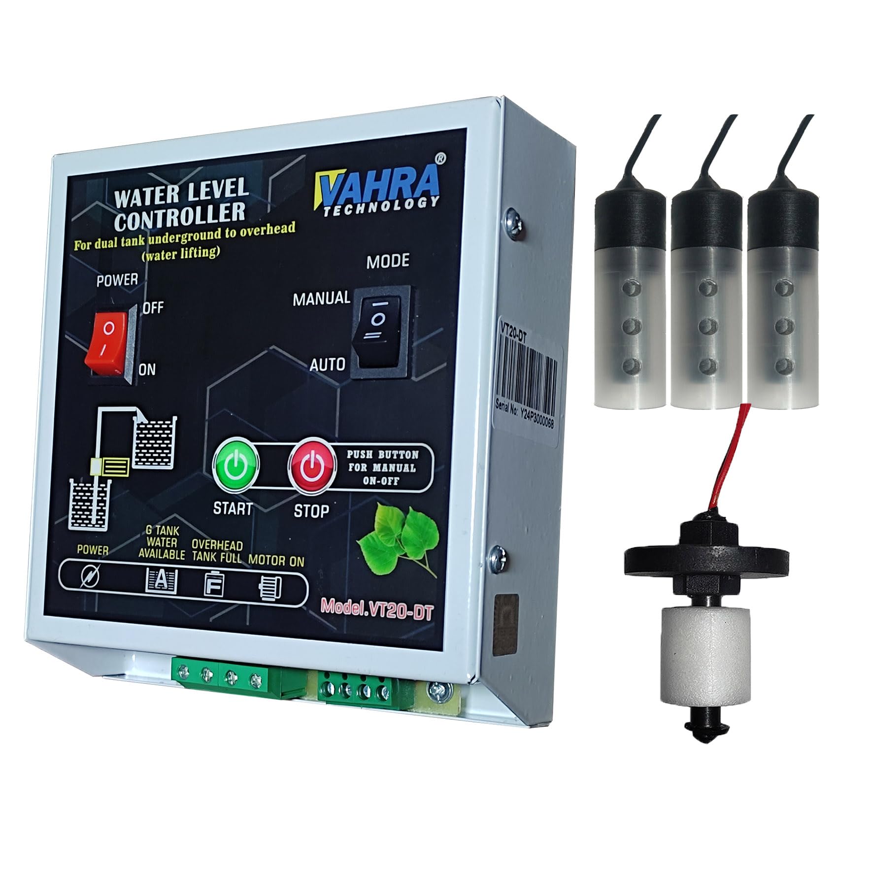 Fully Automatic Dual Tank Water Level Controller Sensor(with Dry Run Protection) with 3carbon,1 Magnetic Sensor (B0BRV2J1JW) Amazon Price History, Amazon Price Tracker