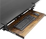Keyboard Tray Under Desk Pull Out with Extra Sturdy C Clamp Mount System, 27 (33 Including Clamps) x 11 Inch Slide-Out Platform Computer Drawer for Typing