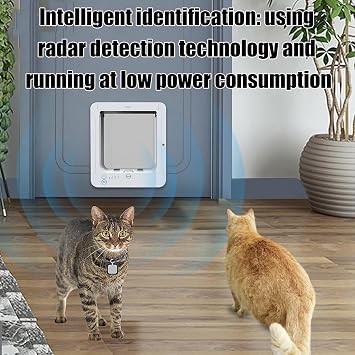 Microchip Cat Flap, Automatic Pet Door 11.5