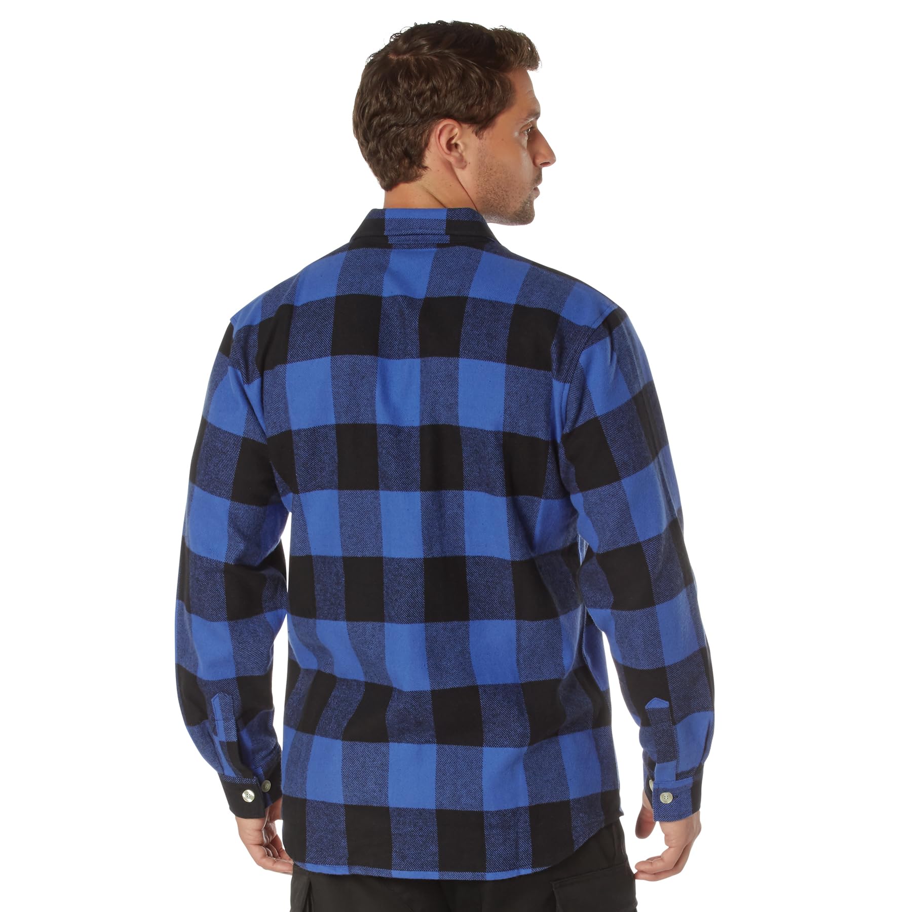 Chemise en flanelle très lourde Marron (3XL, bleu)