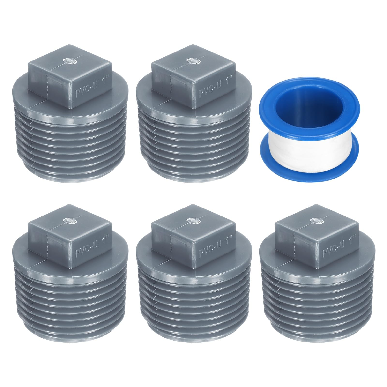 Raccord tuyau PVC bouchon fileté mâle PT 2,5 cm pour conduite alimentation eau