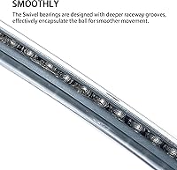 Vista 3 de HSTECH Lazy Susan de 8 pulgadas, placa de rodamiento giratoria de 400 libras resistente para mesa giratoria, funda de libros, bandeja de servir