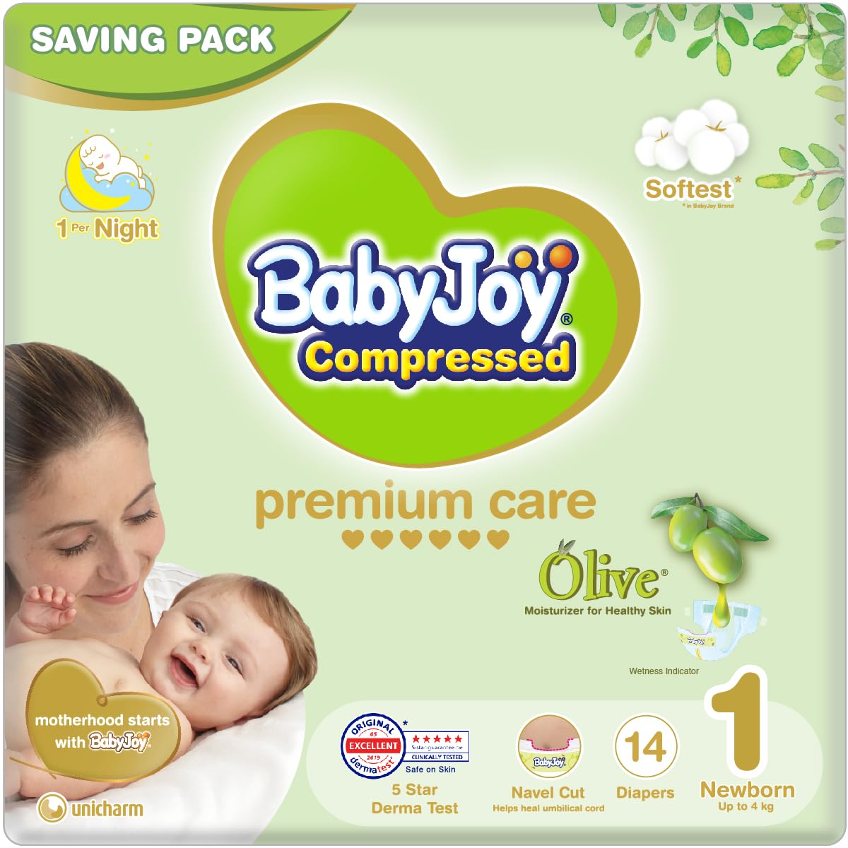 Sponsored Ad – Olive Diapers 14-Pieces Saving Pack, Newborn
