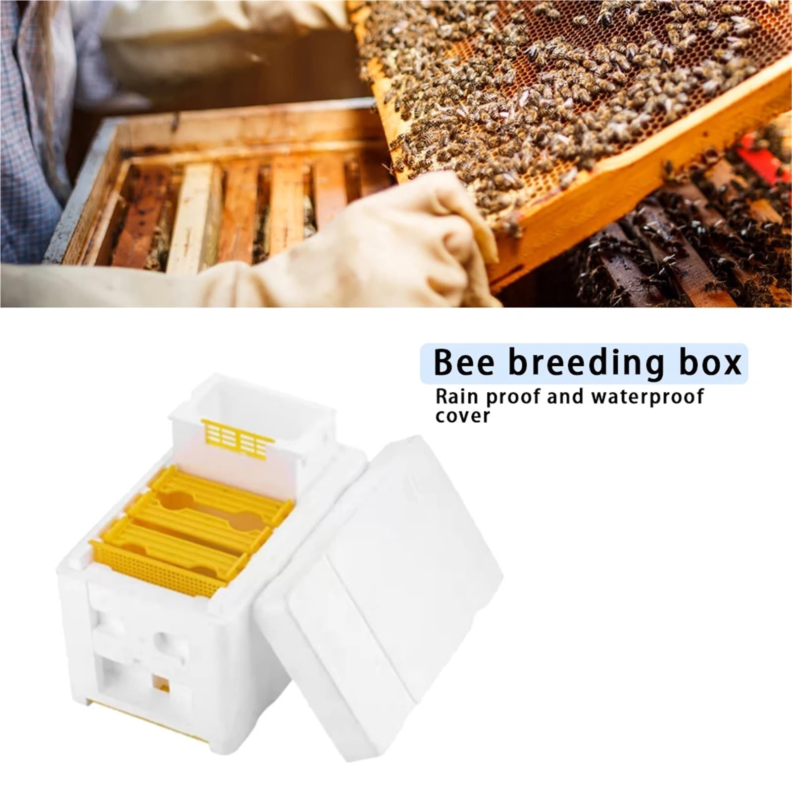 Bienenstock-Rahmenhalter-Ausrüstungs-Kit – Imkerbox mit Schaumstoff, unverzichtbare Werkzeuge für Garten- und Bienenhaltung, langlebiges und effizientes Bienenstockmanagement