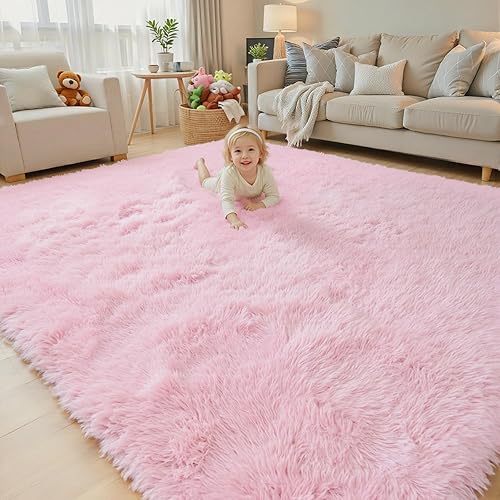 Miniatura 81 de Tapetes para sala de 6 x 9, tapetes de pelo largo grandes y suaves, tapete de área afelpado para dormitorio, decoración estética del hogar para Gris
