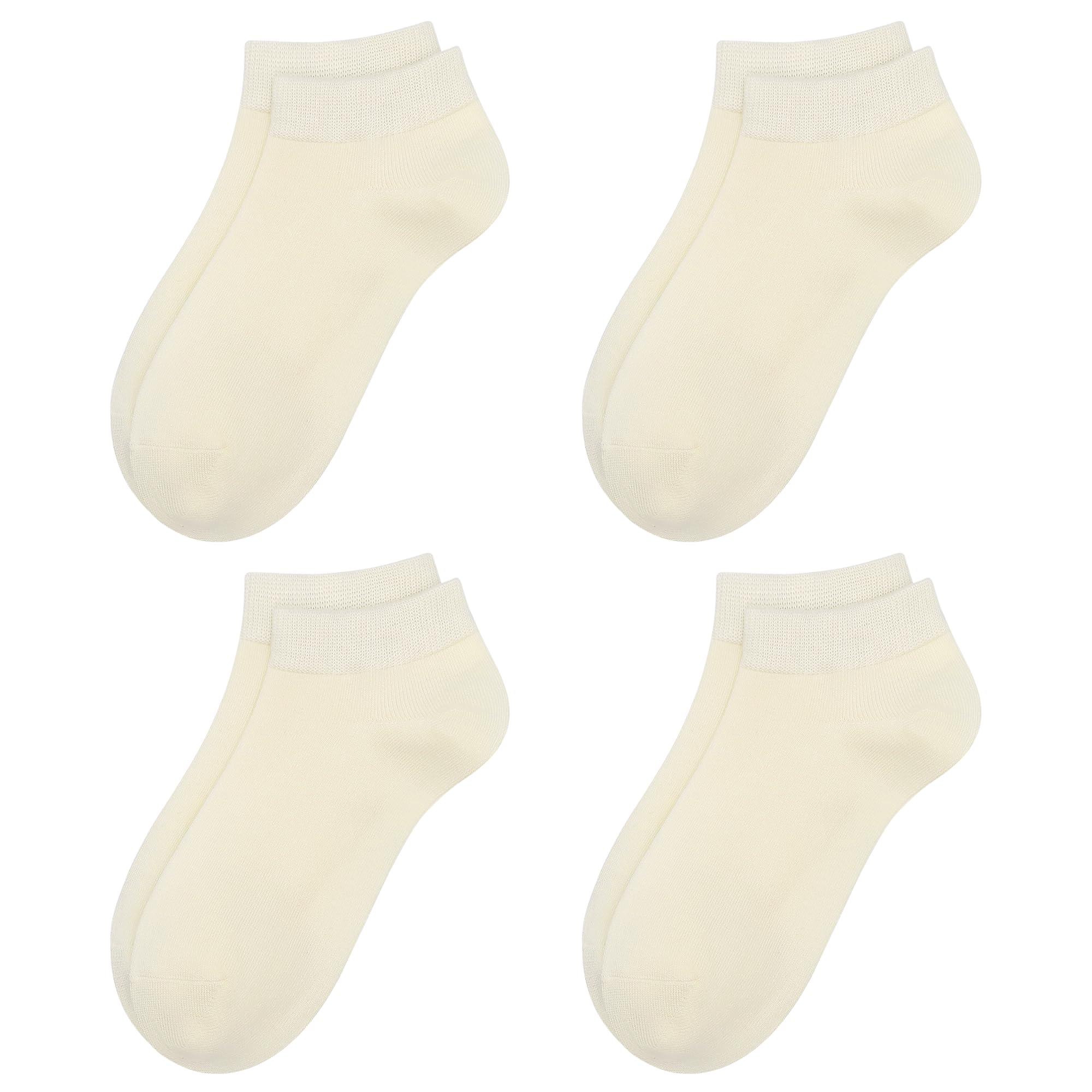 Ankle Socks for Women Thin Bamboo Viscose Breathable Low Cut Soft Casual Ladies Sock 4/8 Pairs