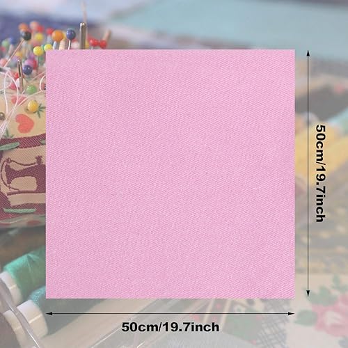 Miniatura 6 de 10 piezas de 20 x 20 pulgadas de tela sólida de caramelo cuadrado de retazos de tela para bricolaje, costura artesanal, suministros de manualidades