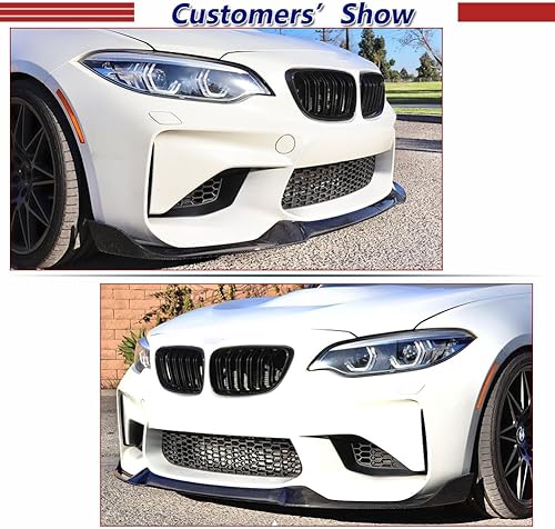 Miniatura 3 de JC Sportline Alerón de barbilla de fibra de carbono para BMW F87 M2 Competition M2C Coupe 2018-2020 parachoques delantero Alerón de barbilla