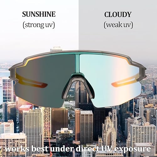 Miniatura 3 de ROCKBROS - Gafas de sol deportivas fotocromáticas para hombres y mujeres, protección UV para ciclismo