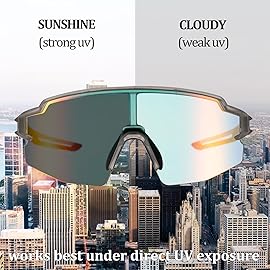 ROCKBROS Photochromic Sports Sunglasses for Men Women Cycling UV Protection