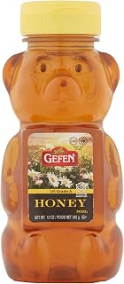Gefen Honey Bear 100% Pure Clover Honey 12 oz - Kosher for Passover, All-Natural Gluten-Free Sweetener