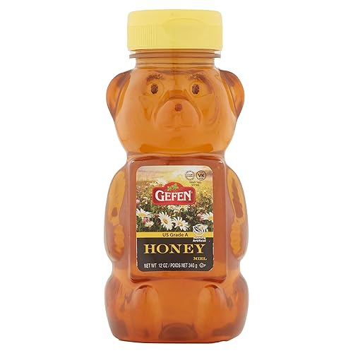 Gefen Honey Bear - Miel de trébol 100% puro, 12 onzas