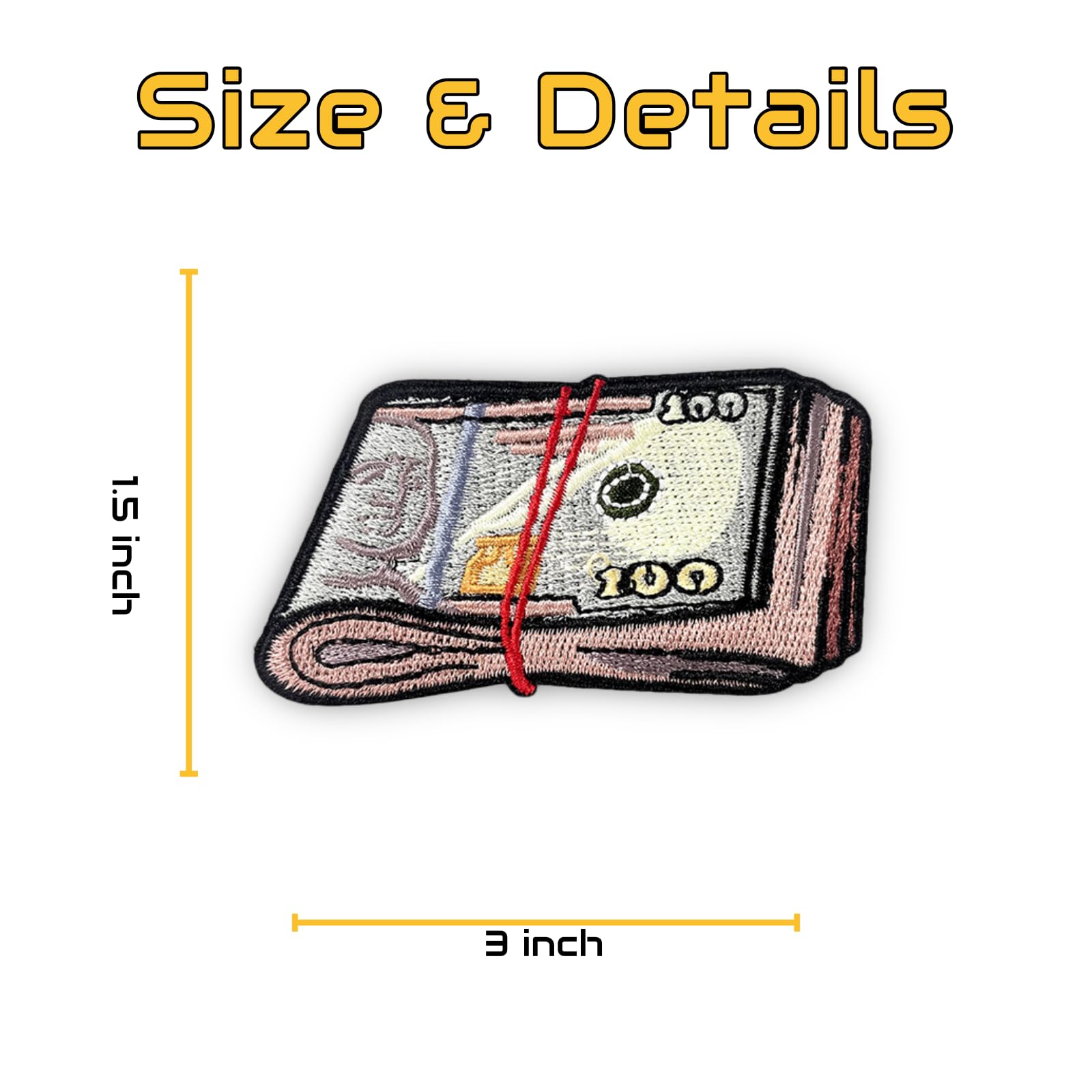 Amazon.com: AAVEDGE USD 美元鈔票鐵貼布適用於衣服、嘻哈高級刺繡貨幣符號布料貼花,DIY  耐用鐵貼布適用於服裝、牛仔褲、背包、夾克、帽子和包包的貼布: