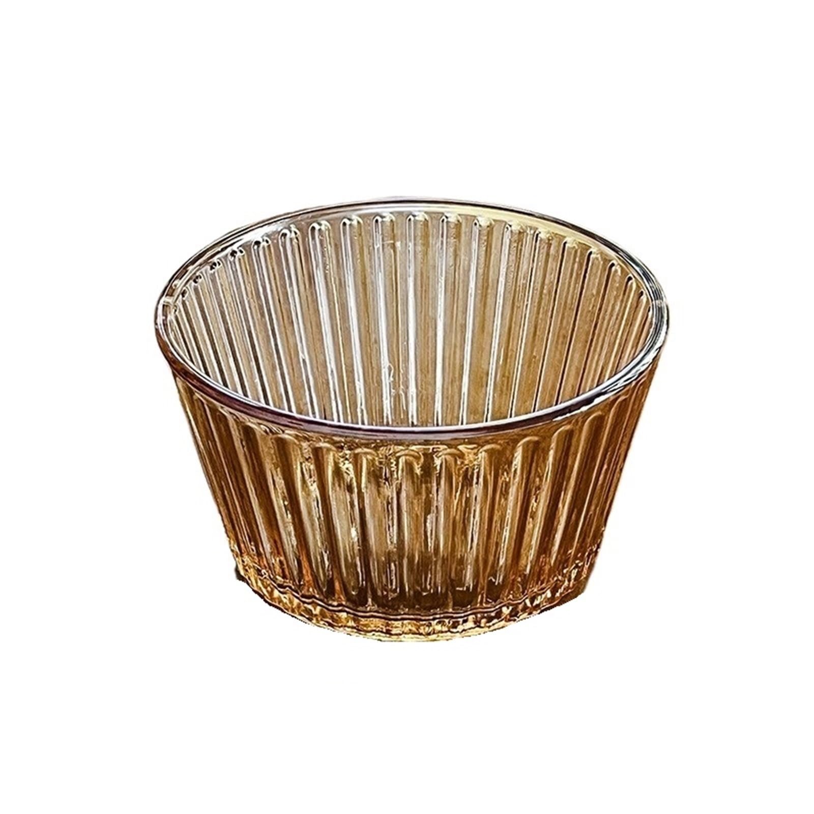 Coppe Gelato Ciotola for Cereali da Colazione in Vetro da 3 Pezzi, Ciotola for Yogurt, Frutta, budino, Tazza da Dessert, Ciotola for Snack per Dessert(Champagne)