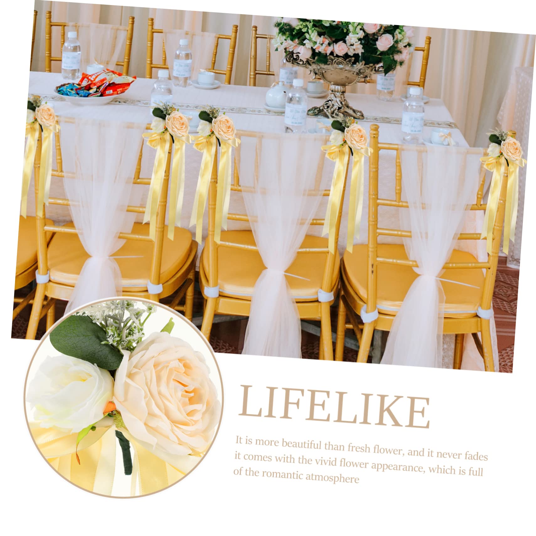 Zerodeko 6stücke Hochzeitsauto Blumen Dekorationen Für Rückspiegel Künstliche Rosen Für Hochzeitsfahrzeuge Lebensnahe Blumenarrangements Für Braut Und Bräutigam