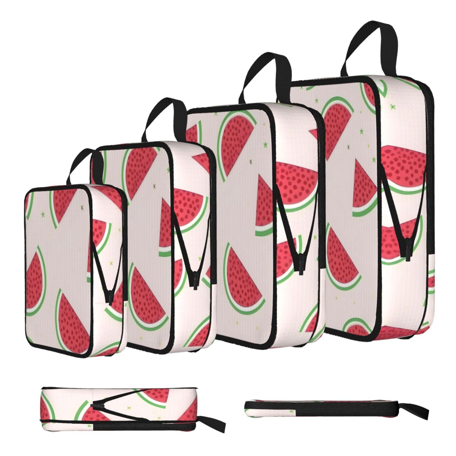 Pink watermelon Compression Packing Cubes 4 Piece Set
