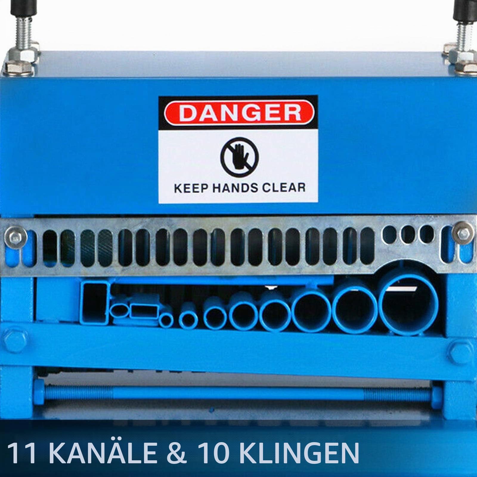 Abisoliermaschine 1,5 mm - 38 mm Draht Peeling Schneidemaschine Mehrloch Abisolierzange Elektrische Kabel Abisoliermaschine 220V Blau