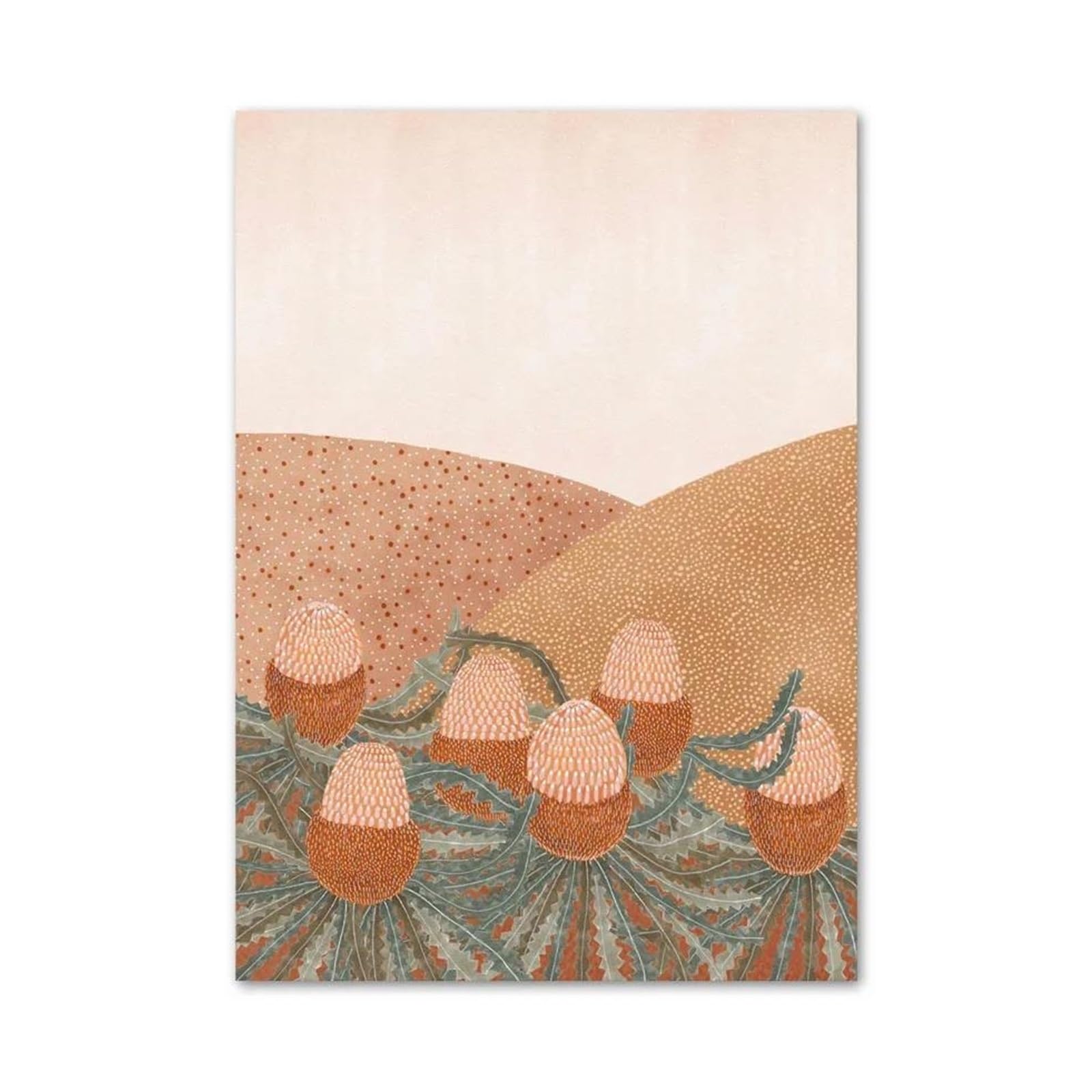 XENITE Wall Art Canvas Prints Tropical Palm Coconut Tree Boho Abstract Landscape Posters No Frame Wall Art Pictures Living Room Decor(B,30x40cm)