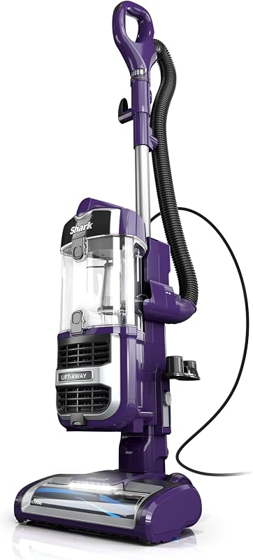 Shark Lift-Away Upright Vacuum, PowerFins, No Hair Wrap, Eggplant, ZD201 | PowerFins Brushroll, Lift-Away Pod, HEPA Seal, LED Headlights, Swivel Steering, Pet Tools, No Hair Wrap, Hard-Floor Cleaning