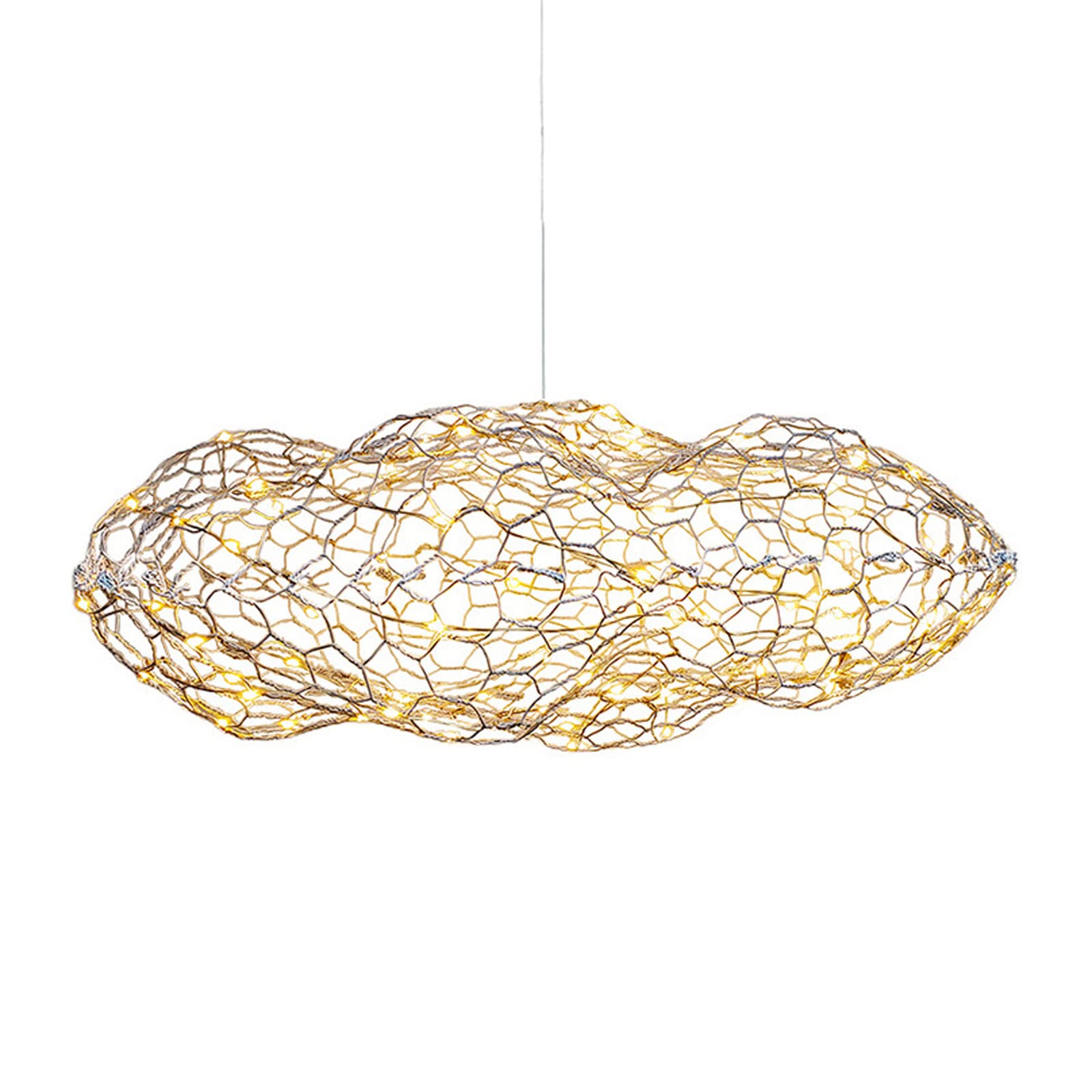 Lustre en fer forgé industriel de style rétro 70 cm avec suspension LED moderne