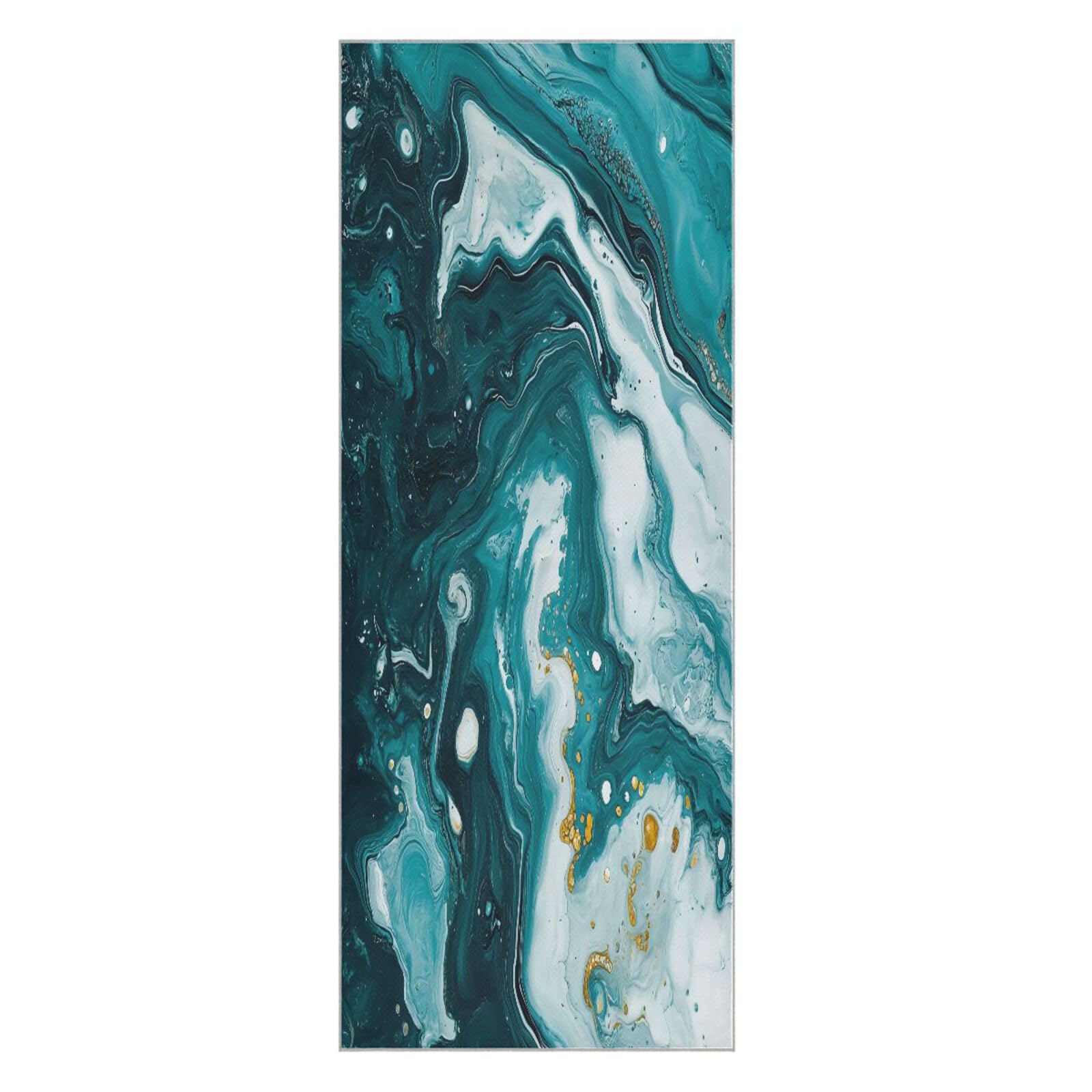 BURSTDDY Marble Hot Yoga Towel Absorbent Non Slip Yoga Mat Towel