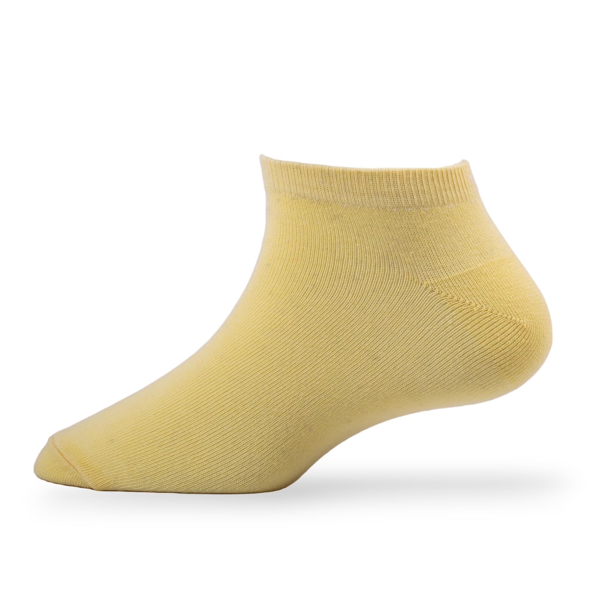 Women's_Socks Crème Colour Cotton Fabric Solid Free Size Low Ankle Length Casuals Wear Socks Pack Of 1 W1-6015-image-31