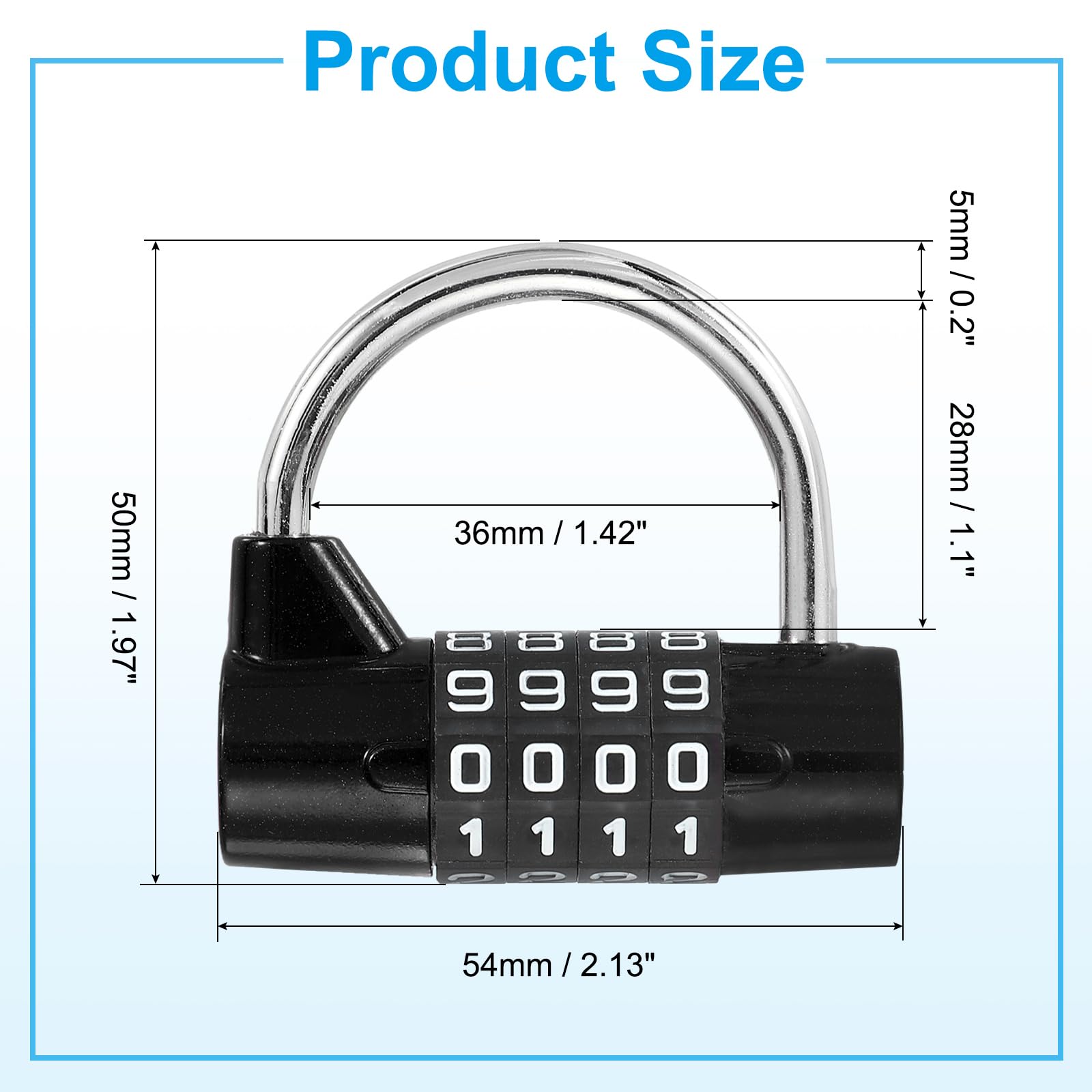 PATIKIL Combination Padlock - Image 2