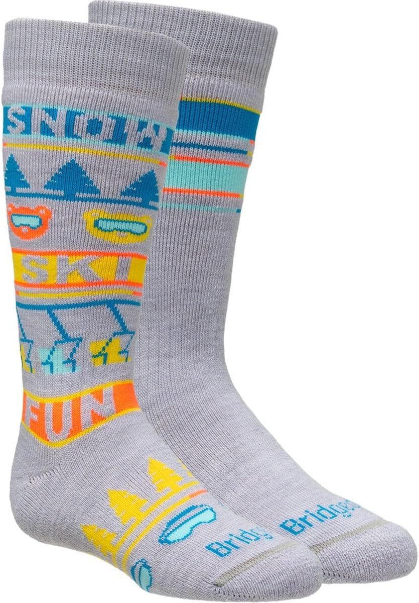 Bridgedale, Ski Merino Sock - 2-Pack - Kids', Grey, L