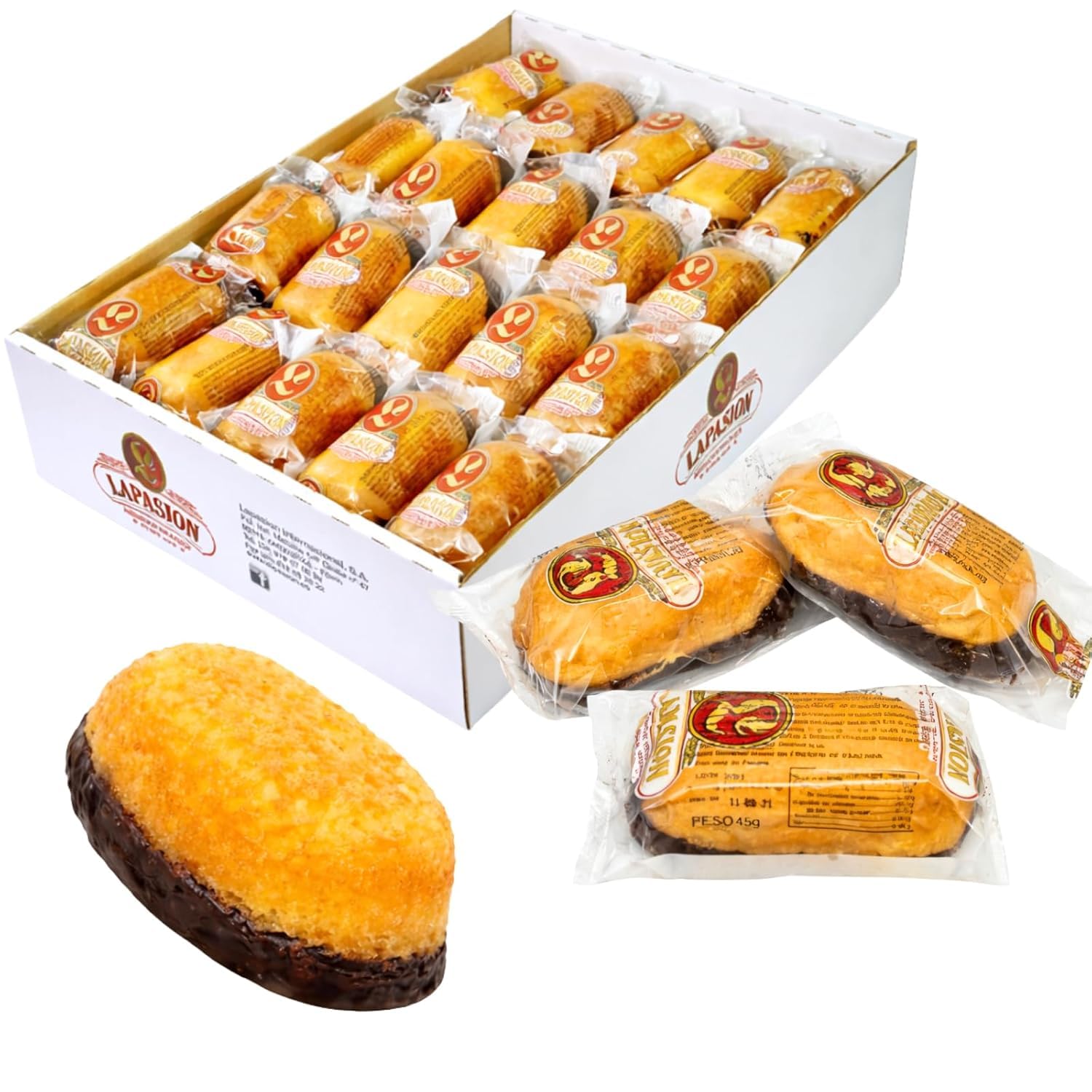 LAPASION - Bizcocho Borracho con chocolate | Bollería y Dulces |Bizcochos | Limón y Sal | Sobaos |Chocolate | 2 Kg