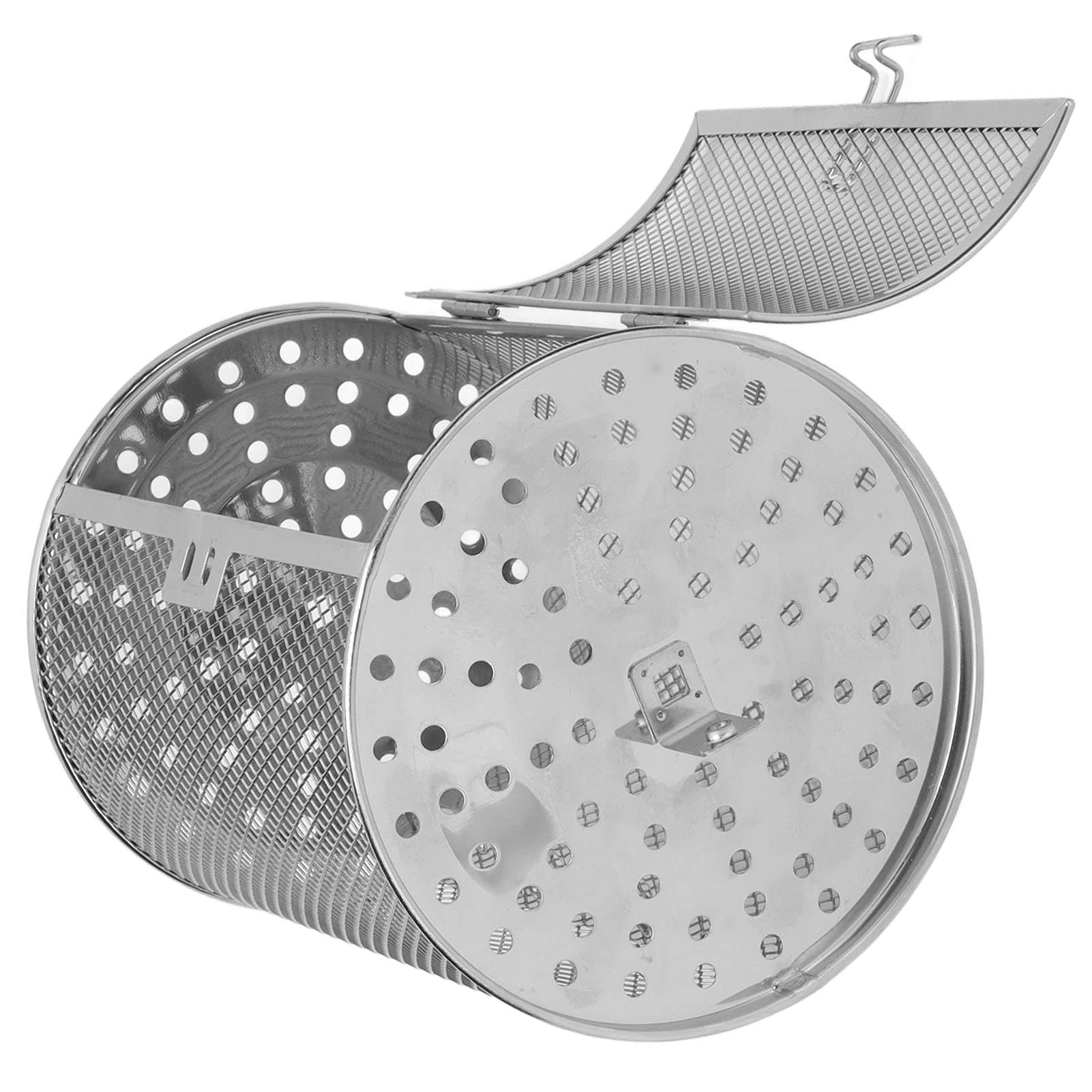 Cesta de Asador Cesta de Horno de Asador de Acero Inoxidable Jaula de Horno Giratoria de 360 ​​​​grados para Hornear Tuercas Herramienta para Asar Barbacoa