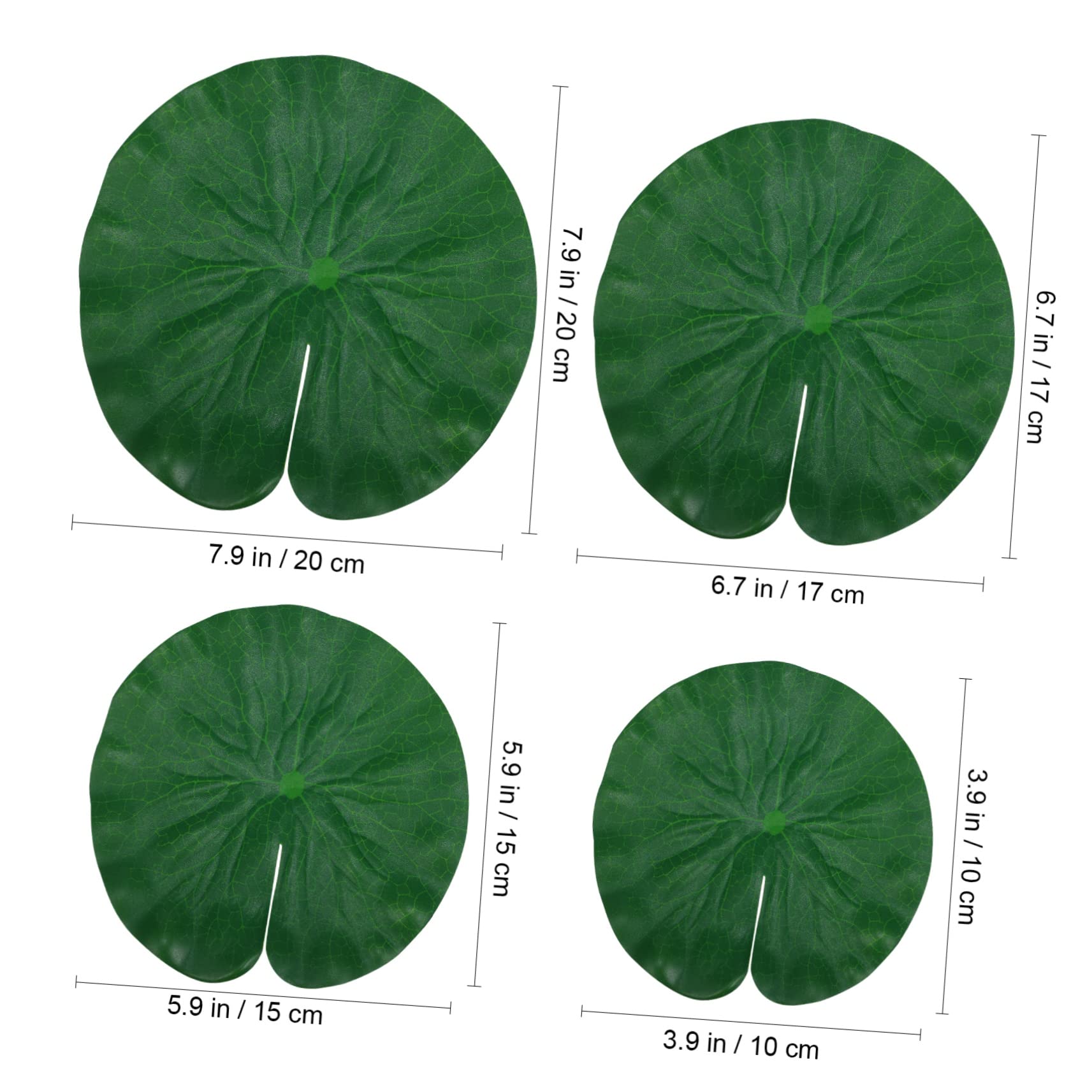 Mobestech 5 Set Foglie Artificiali Finte Simulate Per Acquario Decorazione Galleggiante Per Piscina Laghetto Giardino Acquatico Piante Realistiche Per Acquario 16 pezzi * 5