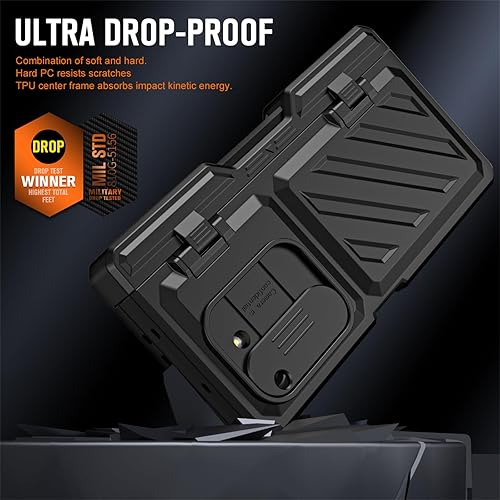 Miniatura 4 de Gadget-Park Funda para Samsung Galaxy Z Fold 5, resistente, a prueba de golpes, funda protectora completa para teléfono, soporte integrado para S