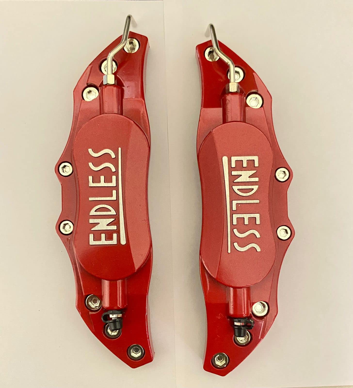 AUTO MT Car 2PC Endless Metal Universal Disc Brake Caliper Covers Kit 3D Decor Brake Caliper Guard Protector Brake Caliper