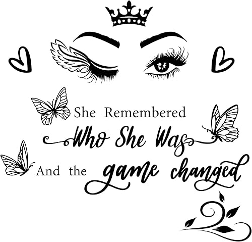 Miniatura 2 de PLIGREAT Calcomanías de pared con citas inspiradoras, pestañas de vinilo extraíbles, calcomanías de pared para dormitorio, sala de estar, salón de