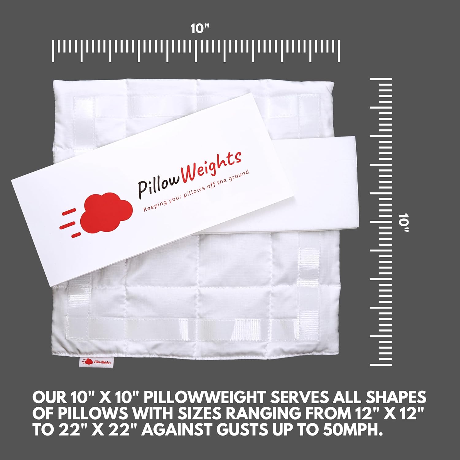 Outdoor Pillow Weights – Invisible Weighted Inserts to Keep Outdoor Cushions in Place on Windy Patios, Decks, Yachts & Resorts – Water-Resistant, Wind-Tested (2-Pack)