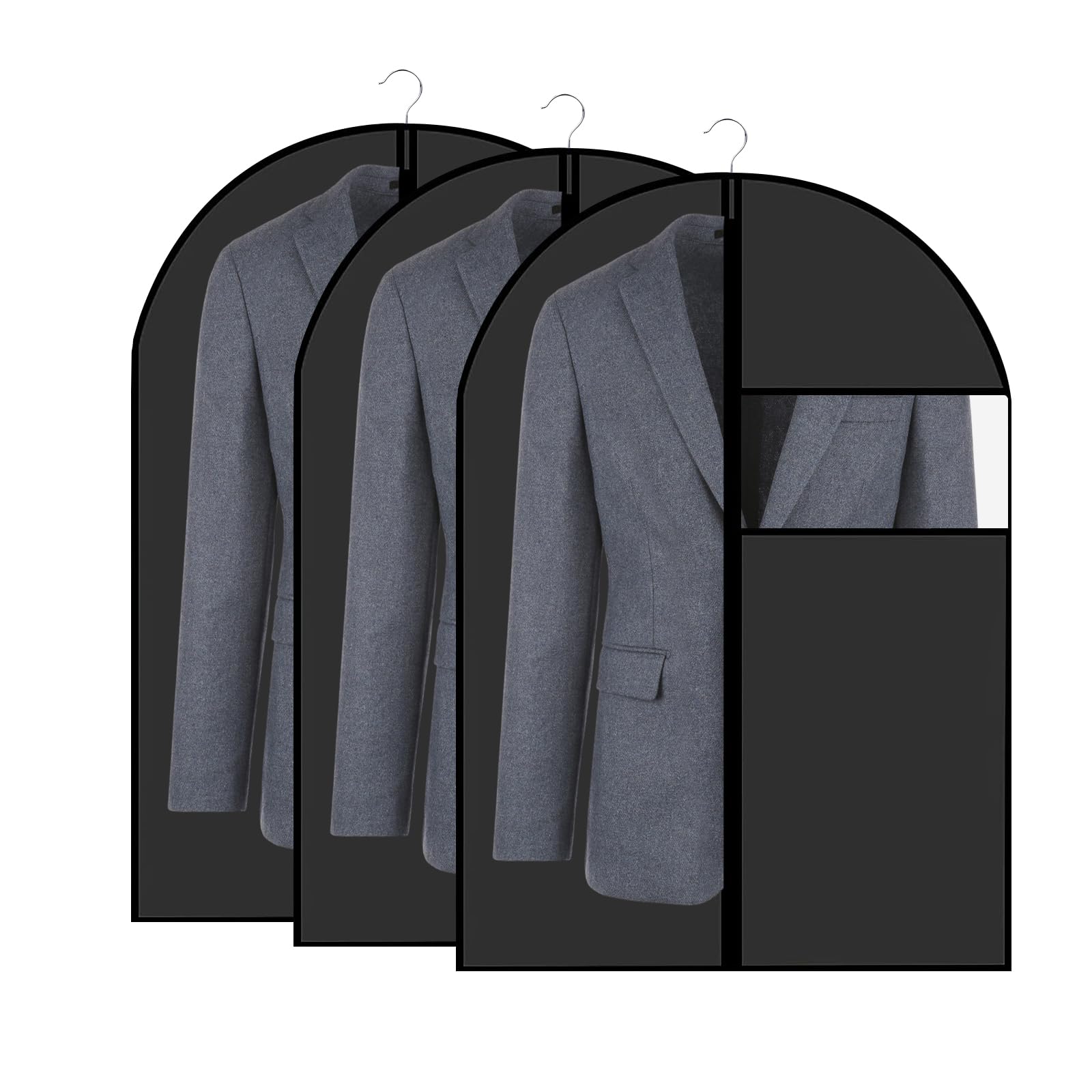 Housses De Vêtements Transparentes PEVA - Lot De 5, 60x80cm, Anti-Poussière Et Humidité