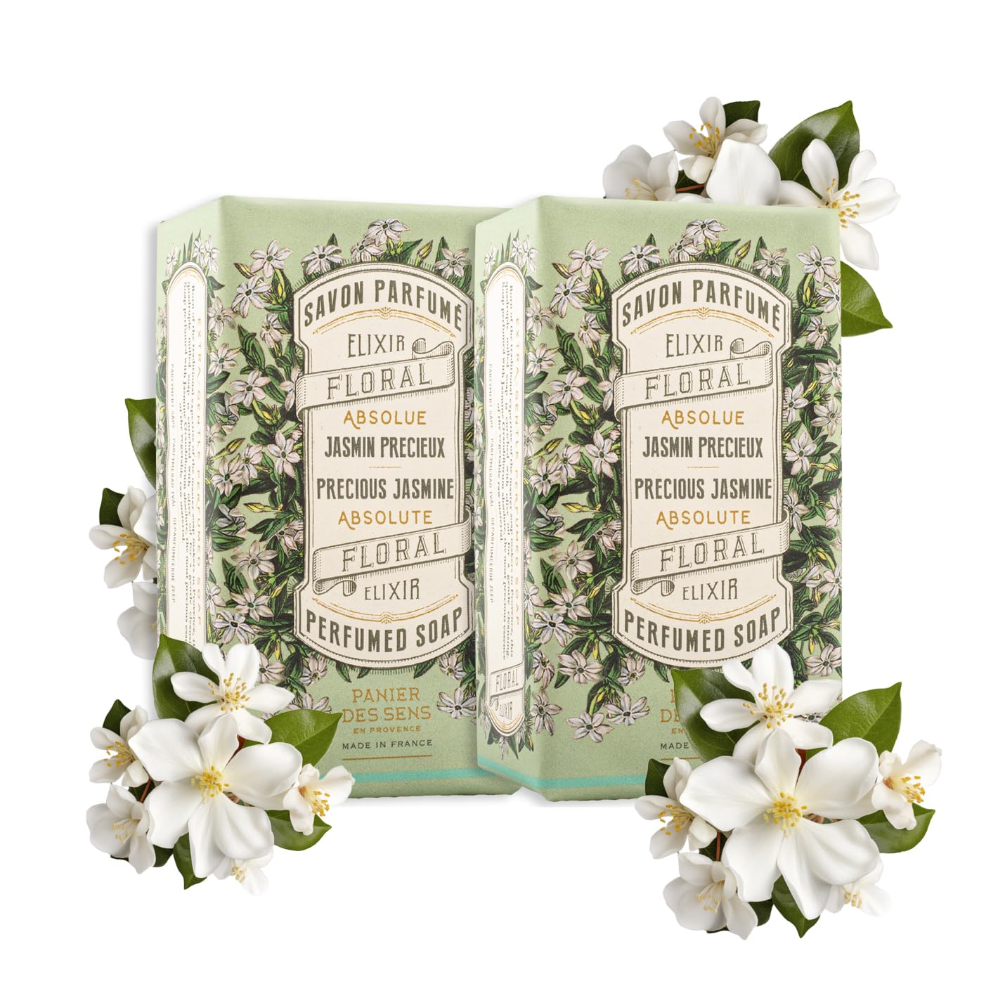 Panier des Sens - Sapone Solido Gelsomino - Sapone Per Mani & Corpo - Made in France - 2x150g