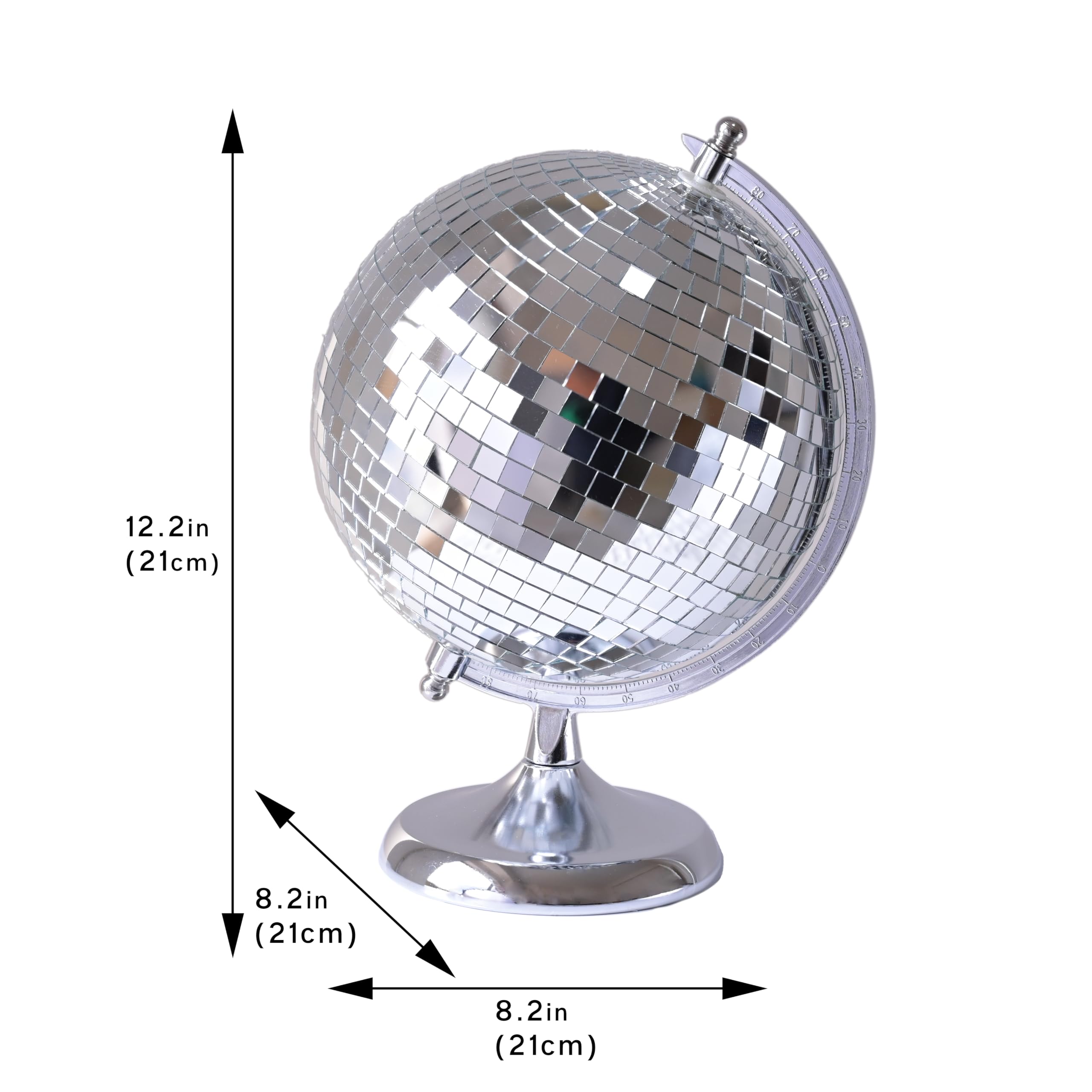 Stainless Steel Disco Ball Style Globe - 12