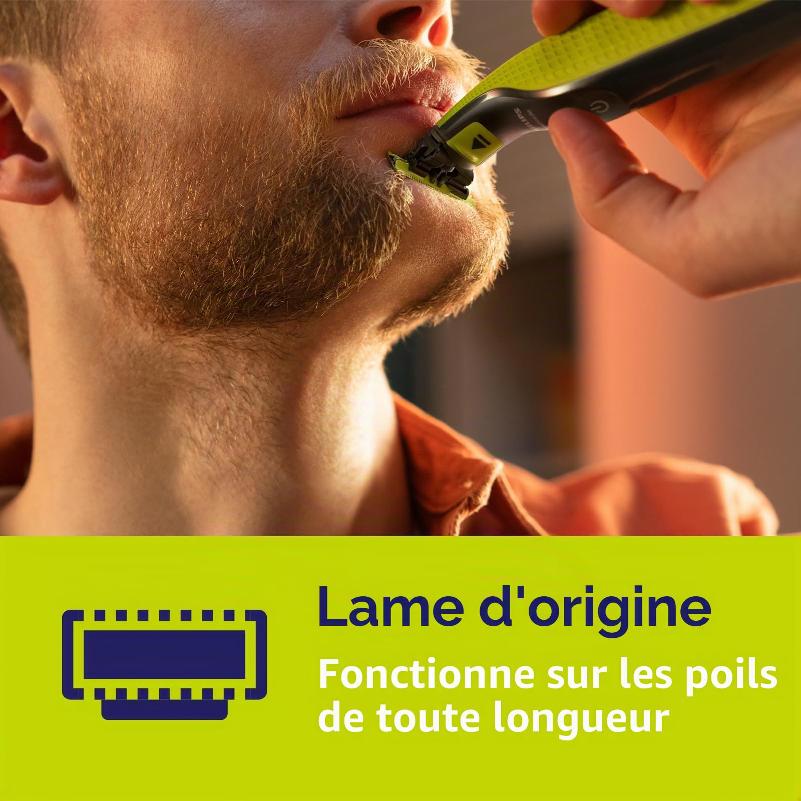Philips Oneblade Rasoir Face & Body Kit Corps Avec 2 Lames 1 Peigne Corps 1 Gaine de Protection, 2 unités