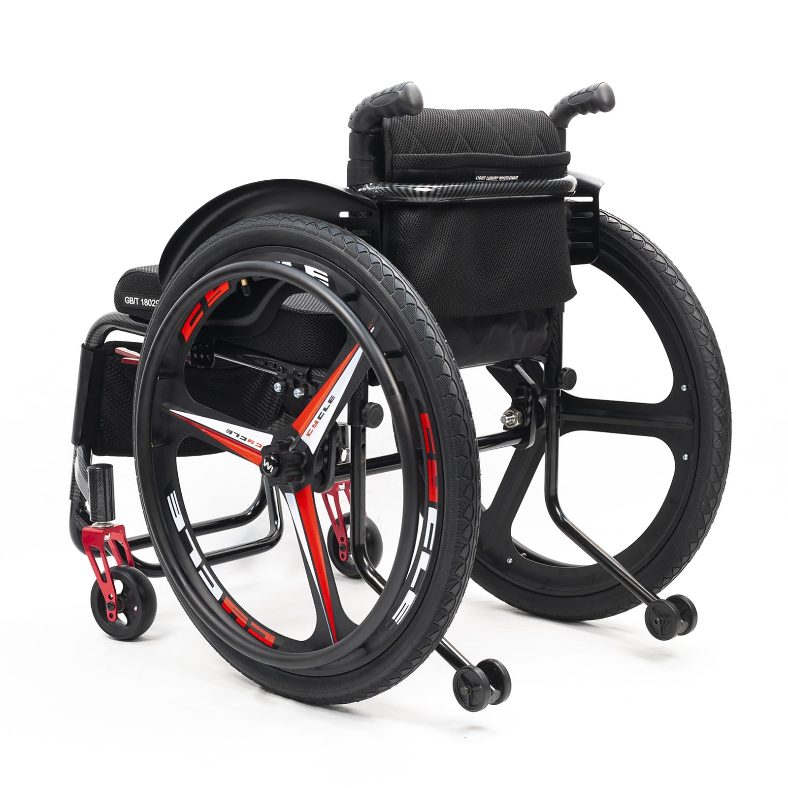 Silla de ruedas ligera para adultos, silla de ruedas de aleación de aluminio,Silla De Ruedas Deportiva, sillas De Ruedas Manuales Autopropulsadas,Liberación rápida, Freno manual(Seat width 43cm/16.9in