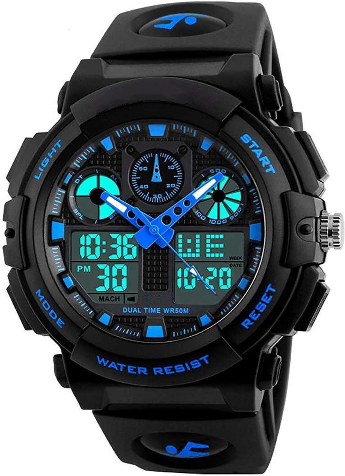Shocknshop Rubber Analogue - Digital Sports Multi Functional Black Dial Watch For Men Boys -Sk-04 (Yellow), Black Band (B08MCDR4CH) Amazon Price History, Amazon Price Tracker